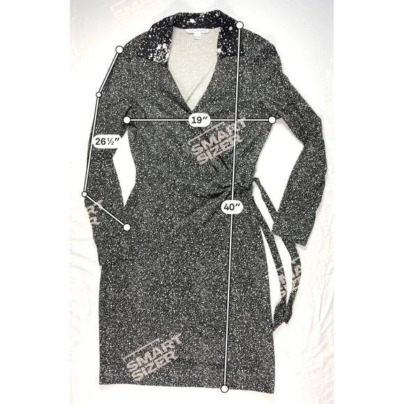 Diane von Furstenberg Jelsa Wrap Dress Womens 14 100% Silk Luxe Comfort Chic - Picture 9 of 11